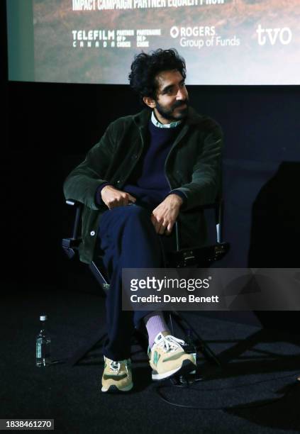 Dev Patel attends a special screening of Notice Picture's "To Kill a Tiger" on December 07, 2023 in London, England.