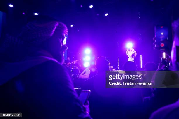 General crowd view Elissar Zakaria El Khoury performing during the closing night party at the Red Sea International Film Festival 2023 on December...