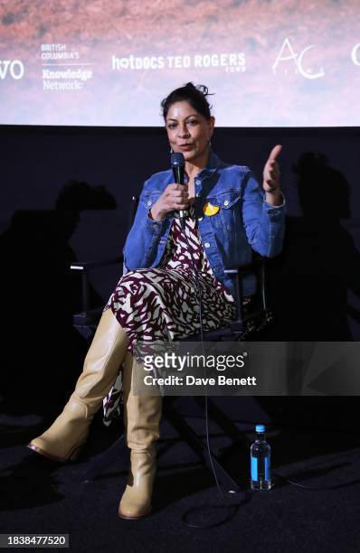 Nisha Pahuja attends a special screening of Notice Picture's "To Kill a Tiger" on December 07, 2023 in London, England.