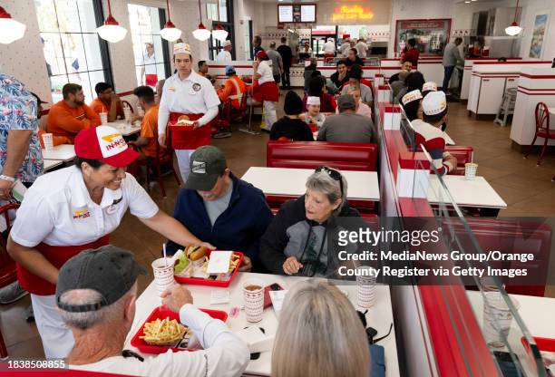December 07: Customers are served at In-N-Out Burgers new location on Del Obispo St. In San Juan Capistrano, CA on Thursday, December 7, 2023. The...