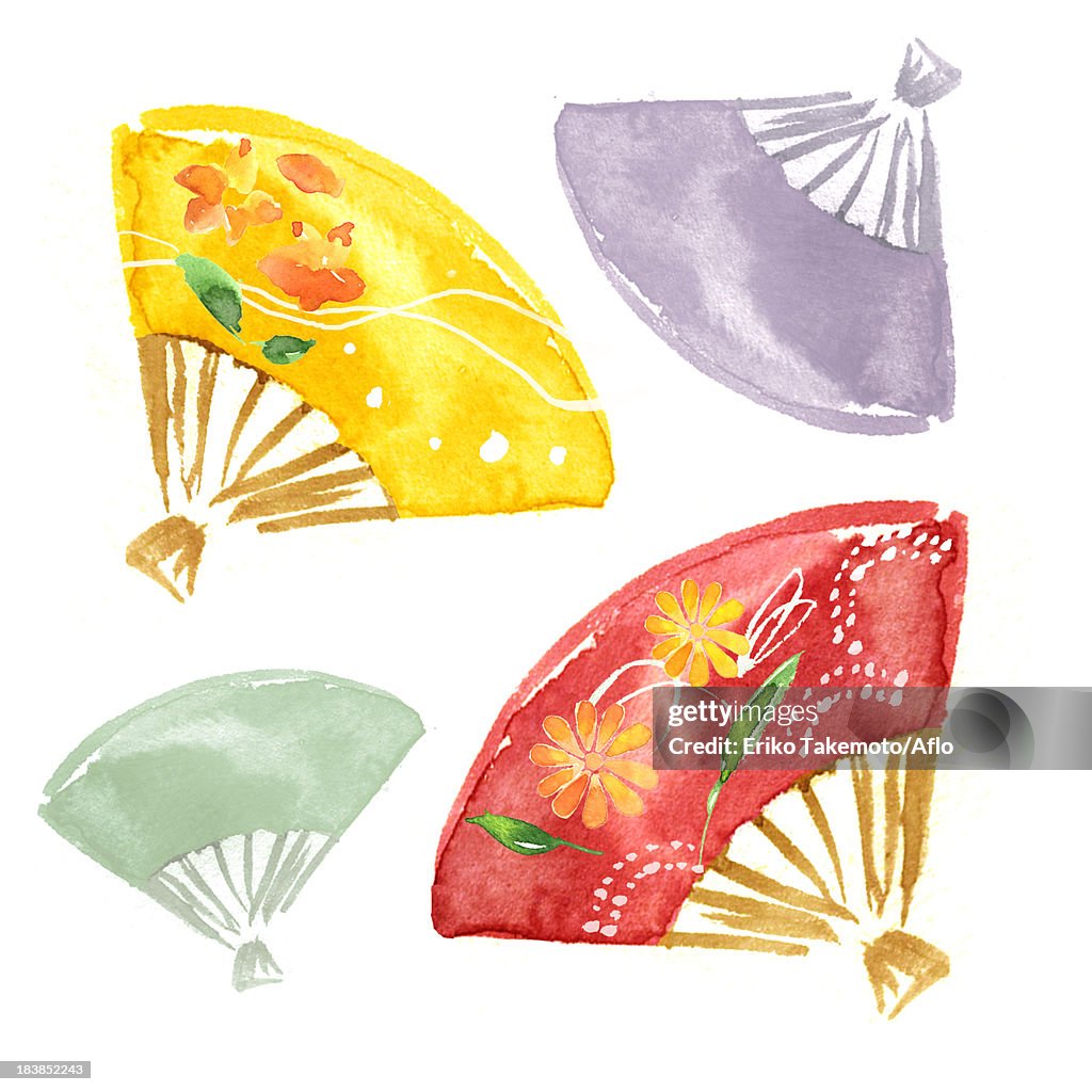 Folding fan illustration