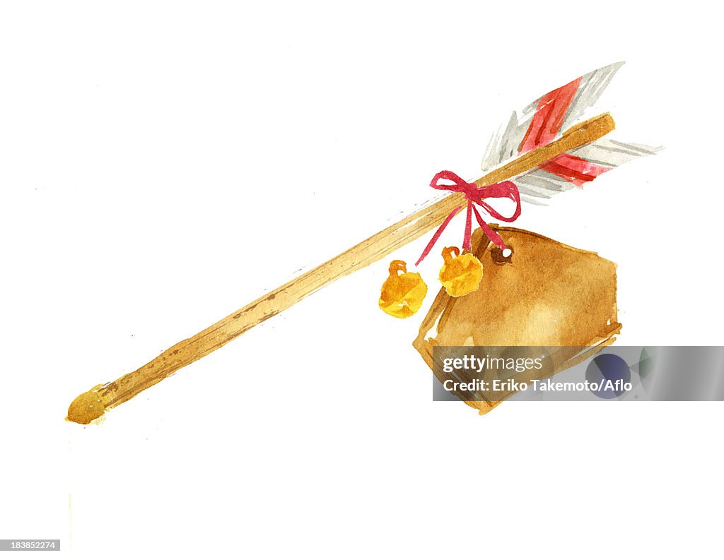 Japanese ceremonial arrow illustration