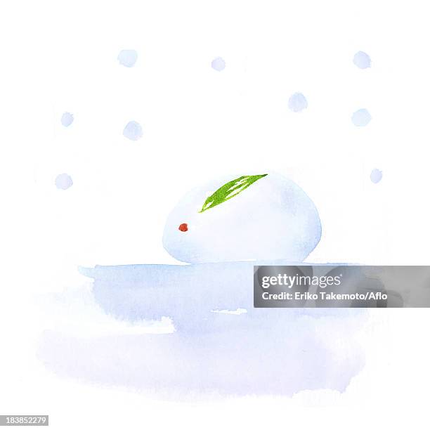 Snow Rabbit Illustration High-Res Vector Graphic - Getty Images
