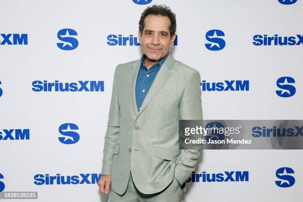 Tony Shalhoub visits SiriusXM studios on December 07, 2023 in New York City.