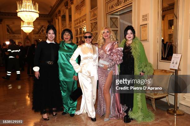 Angela Bellomo, Silvana Gavosto and guests attend the 2023/2024 Season Inauguration at Teatro Alla Scala on December 07, 2023 in Milan, Italy.