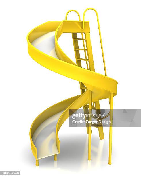 spiral slide - playground equipment stock pictures, royalty-free photos & images