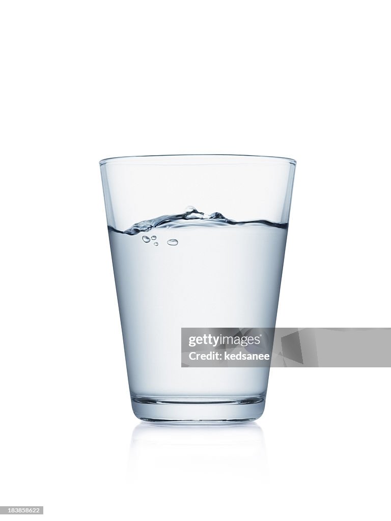 Glass of water isolated on white