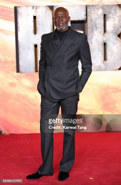 Djimon Hounsou attends the London premiere of "Rebel Moon - Part One: A Child Of Fire" at BFI IMAX Waterloo on December 07, 2023 in London, England.