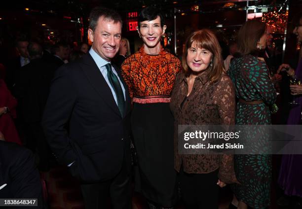 Alex Hitz, Amy Fine Collins and Milly de Cabrol attend George Farias, Anne And Jay McInerney Host A Christmas Cheer Holiday Party at The Doubles Club...