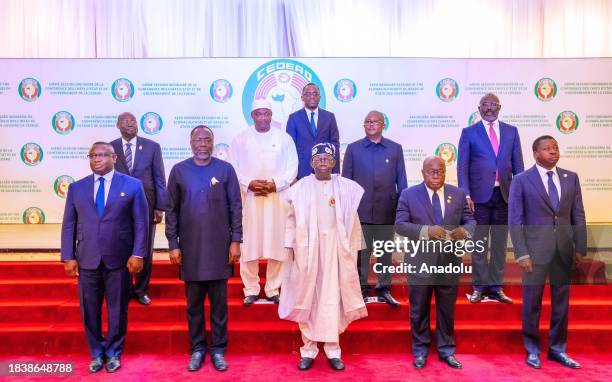 Leaders of ECOWAS attend the meeting of Economic Community of West African States in Abuja, Nigeria on December 10, 2023.