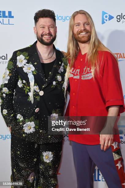 Calum Scott and Sam Ryder attend Capital's Jingle Bell Ball 2023 at The O2 Arena on December 10, 2023 in London, England.
