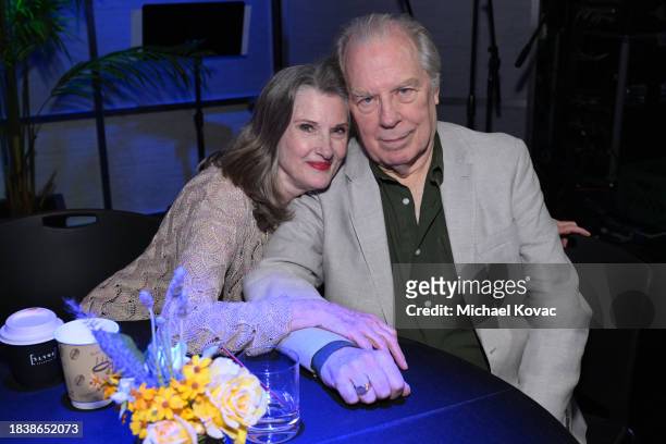 Annette O'Toole and Michael McKean attend MPTF's Lights, Camera, Take Action! Caring for Hollywood's Crews Telethon at KTLA 5 on December 09, 2023 in...