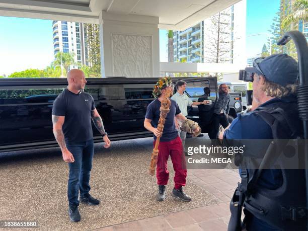 Sam Thompson is seen returning to his hotel on December 11, 2023 in Gold Coast, Australia.