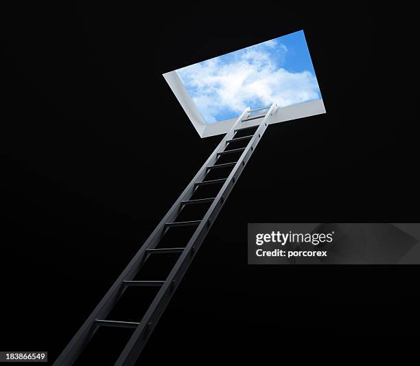 stair moving up - escapism stock pictures, royalty-free photos & images
