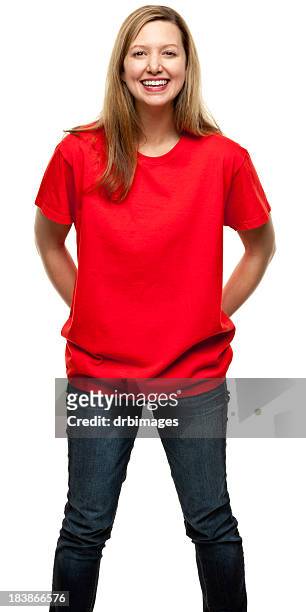 female portrait - tee stock pictures, royalty-free photos & images