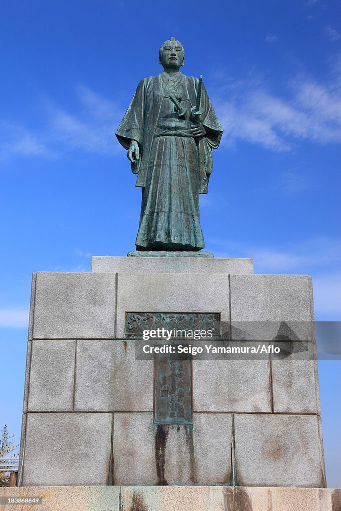 Statue of Takechi Hanpeita in Susaki, Kochi Prefecture