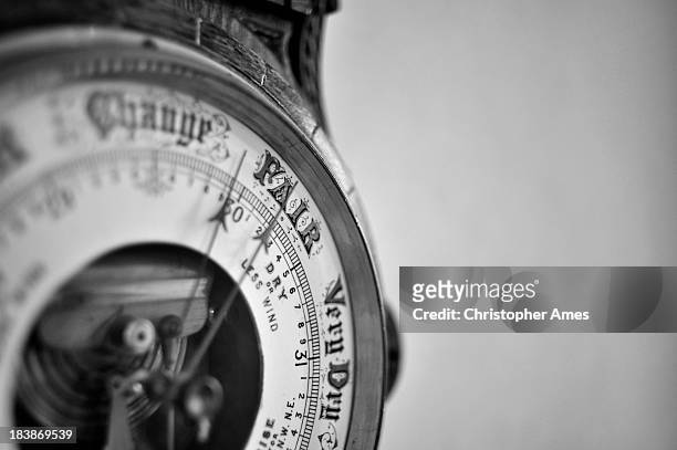 antique barometer - a picture of a barometer stock pictures, royalty-free photos & images