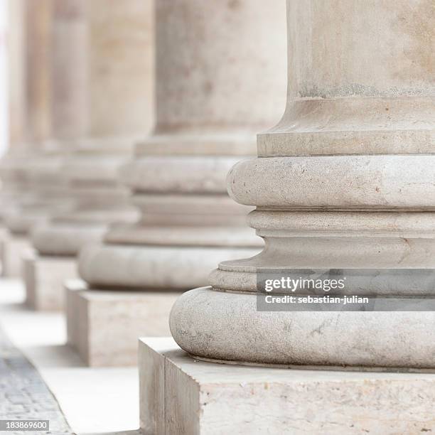 group of corporate business columns - bank columns stockfoto's en -beelden