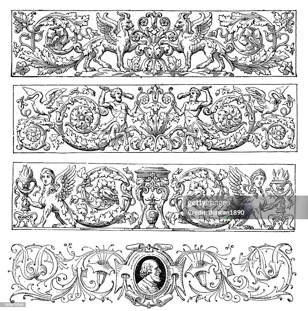 Gothic Elements Pattern Gothic Design Elements High-Res Vector Graphic - Getty Images