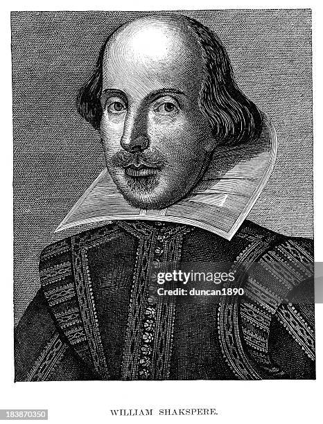 william shakespeare - william shakespeare stock-grafiken, -clipart, -cartoons und -symbole