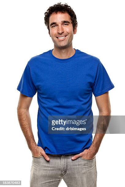 happy smiling man portrait - t shirt stock pictures, royalty-free photos & images