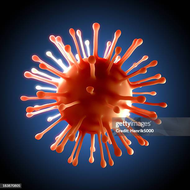 virus nahaufnahme mit clipping path - virus hiv stock-fotos und bilder