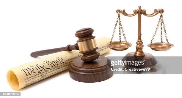 gavel and scales of justice - us constitution stock pictures, royalty-free photos & images