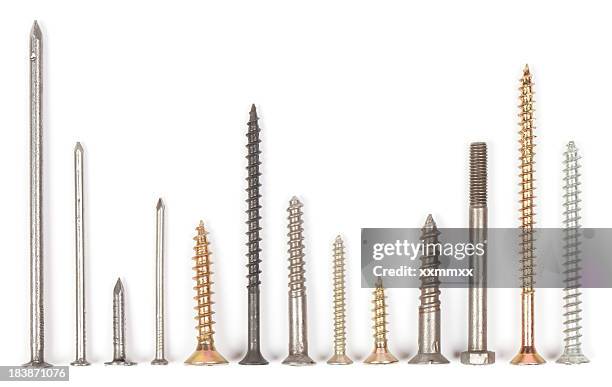 nails and screws - screw stock pictures, royalty-free photos & images