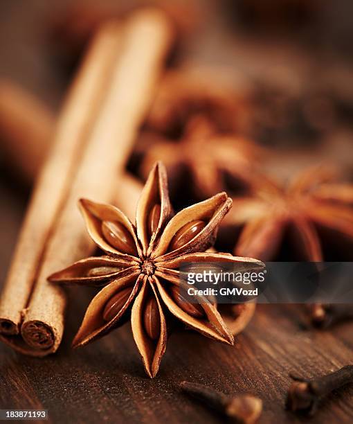 exotic  spice - star anise stock pictures, royalty-free photos & images