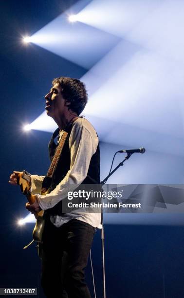 Johnny Marr performs during A Night With The Johnny Marr Orchestra, the inaugural live show at new venue Aviva Studios, Factory International on...