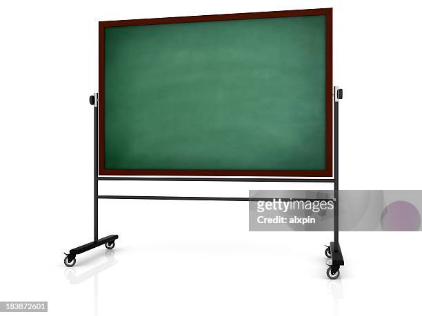 green chalkboard on white background - blackboard 個照片及圖片檔