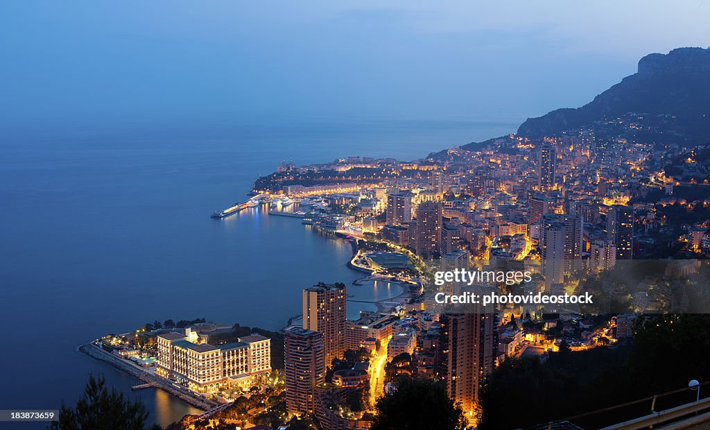 XXXL Monaco (Monte Carlo) by night panoramic