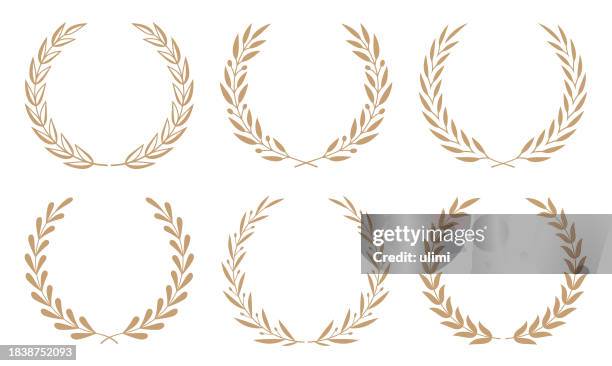 blattkränze - lorbeer stock-grafiken, -clipart, -cartoons und -symbole