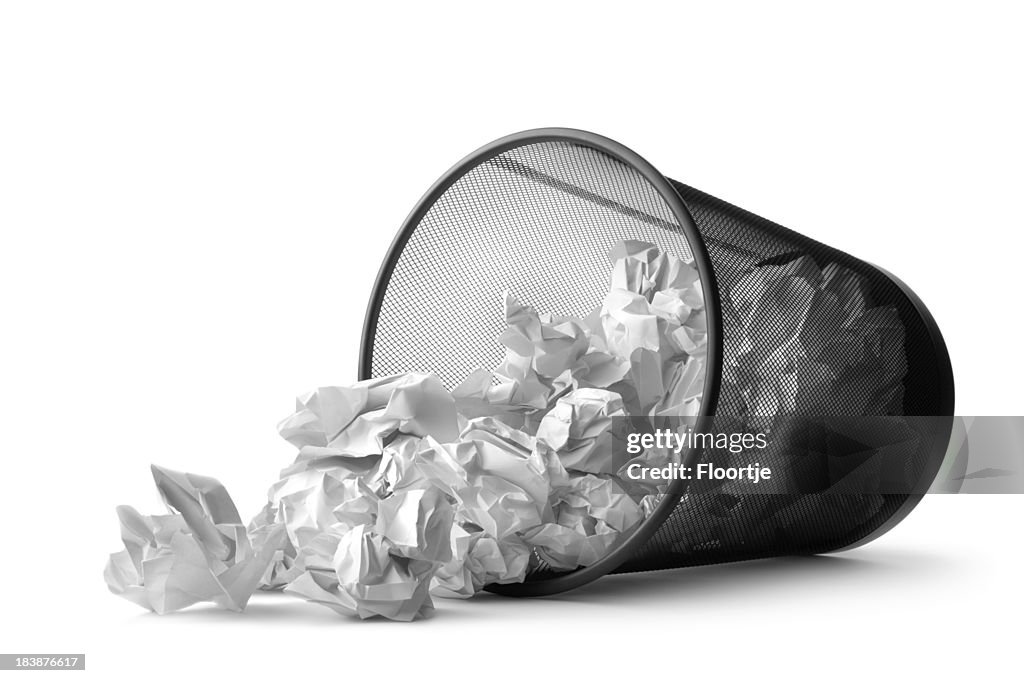 Oficina: Papelera de papel usado Tumbled