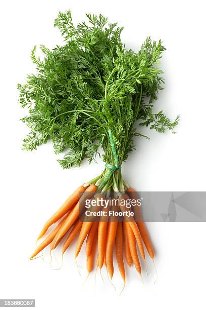 vegetables: carrots isolated on white background - carrot isolated stock pictures, royalty-free photos & images