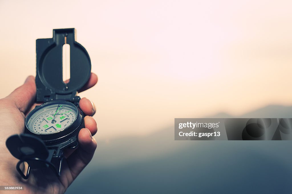 Compass in hand