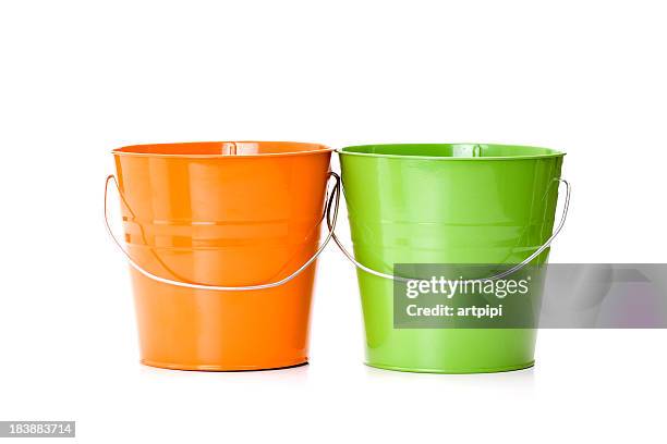 bucket - metal bucket stock pictures, royalty-free photos & images