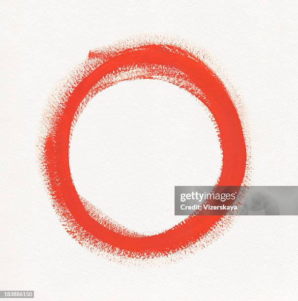 painted red ring - circle shape stock illustrations