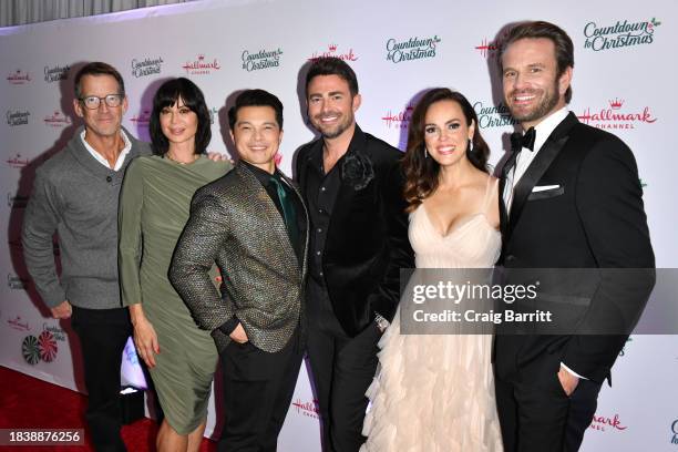 James Denton, Catherine Bell, Vincent Rodriguez III, Jonathan Bennett, Erin Cahill and John Brotherton attend Hallmark Channel’s Christmas on Cherry...