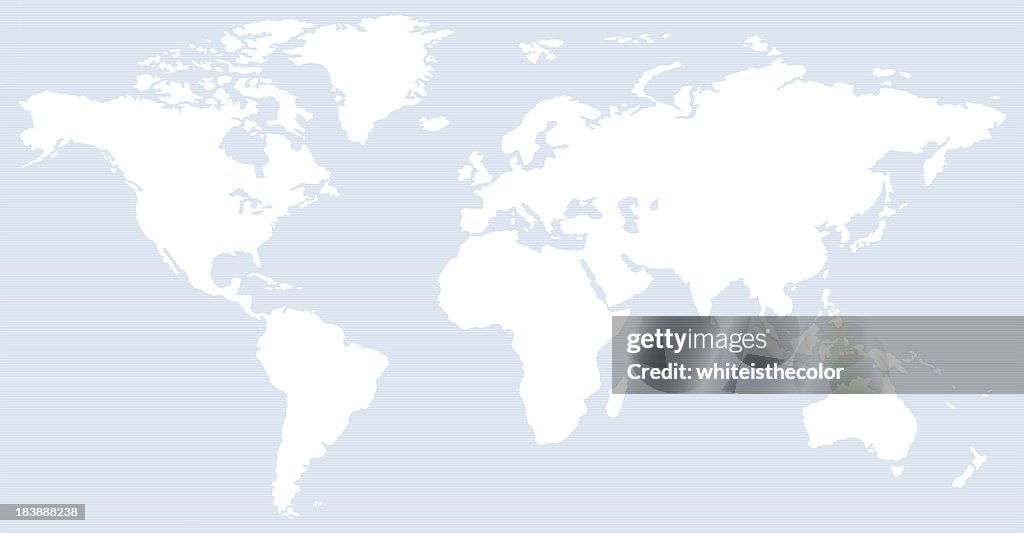 Horizontal Map Design Blue Horizontal Line Pattern World Map High-Res Vector Graphic - Getty ...