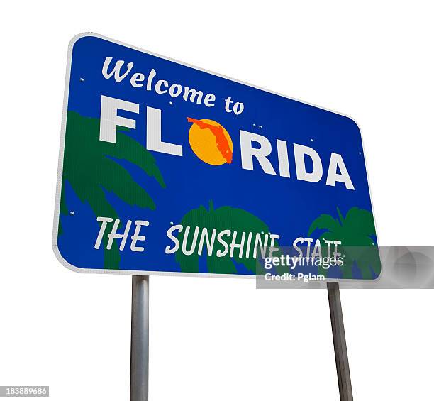 welcome to florida usa - florida stock pictures, royalty-free photos & images