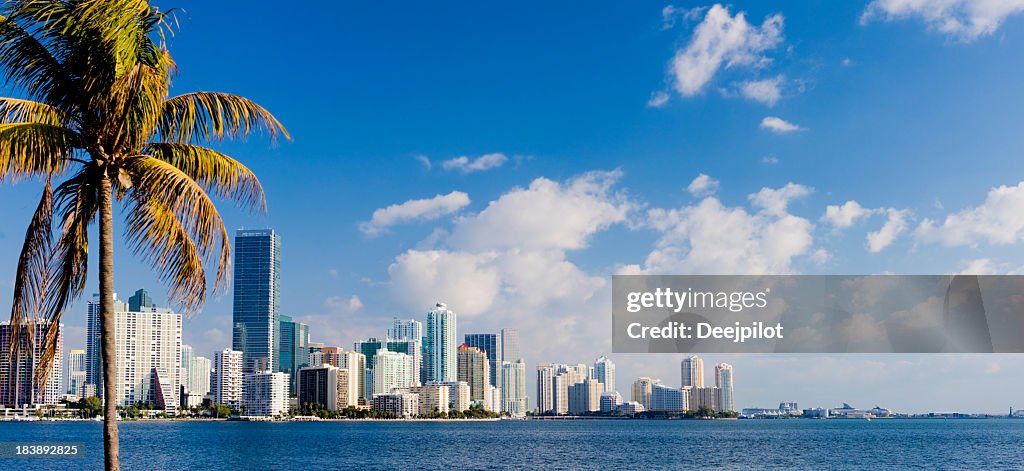 Miami-Brickell Skyline der Stadt, Florida, USA