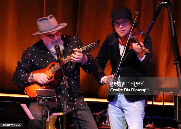 Bobby Yang performs onstage during the Artist For Action Concert Benefit for Sandy Hook Promise at NYU Skirball Center on December 07, 2023 in New...