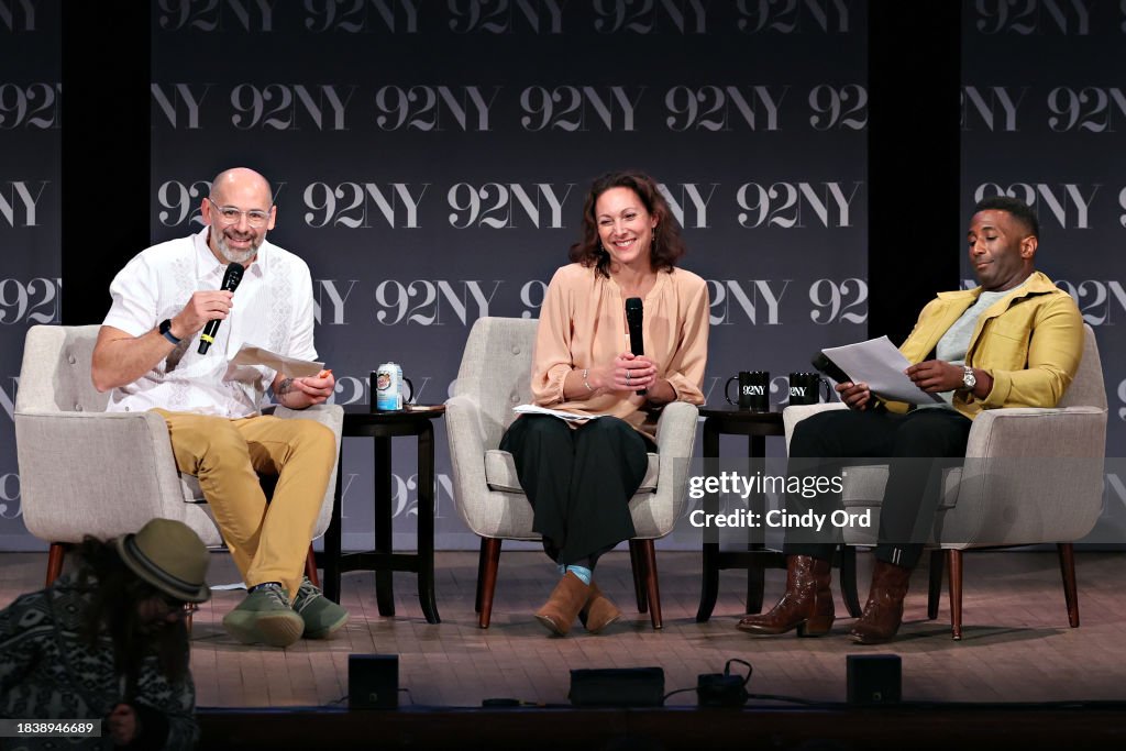 David Plotz David Plotz, Emily Bazelon and Wesley Morris speak on stage during ...
