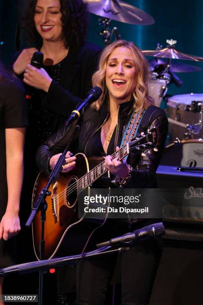 Sheryl Crow performs onstage during the Artist For Action Concert Benefit for Sandy Hook Promise at NYU Skirball Center on December 07, 2023 in New...