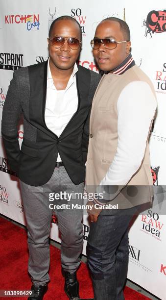 Antoine Von Boozier and Andre Von Boozier attend the "King on 34th" series premiere at Studio XXI on October 9, 2013 in New York City.