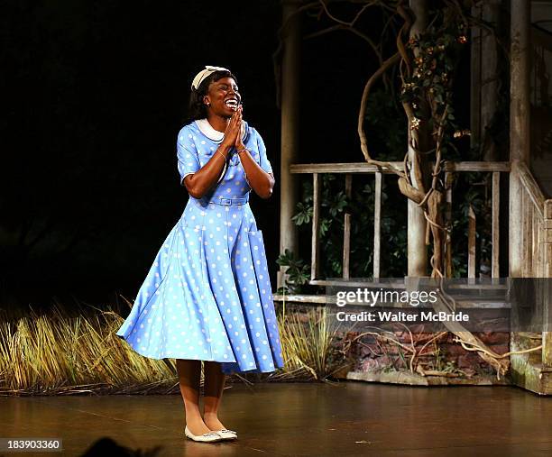 Adepero Oduye attends the "The Trip To Bountiful" Final Performance Celebration at Stephen Sondheim Theatre on October 9, 2013 in New York City.