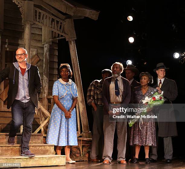 Director Michael Wilson, Adepero Oduye, Arthur French & Cast attend the "The Trip To Bountiful" Final Performance Celebration at Stephen Sondheim...
