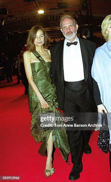 Brian De Palma & Elli Medeiros during 53rd Cannes Film Festival - The Red Carpet at Palais des Festivals in Cannes, France.