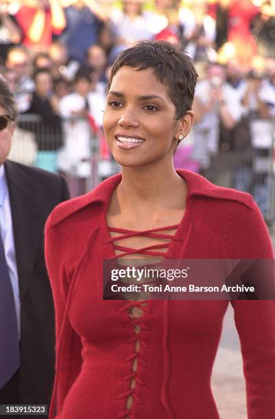 Halle Berry during Deauville 2001 - The Swordfish Premiere at Centre International Deauville - C.I.D in Deauville, France.